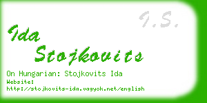 ida stojkovits business card